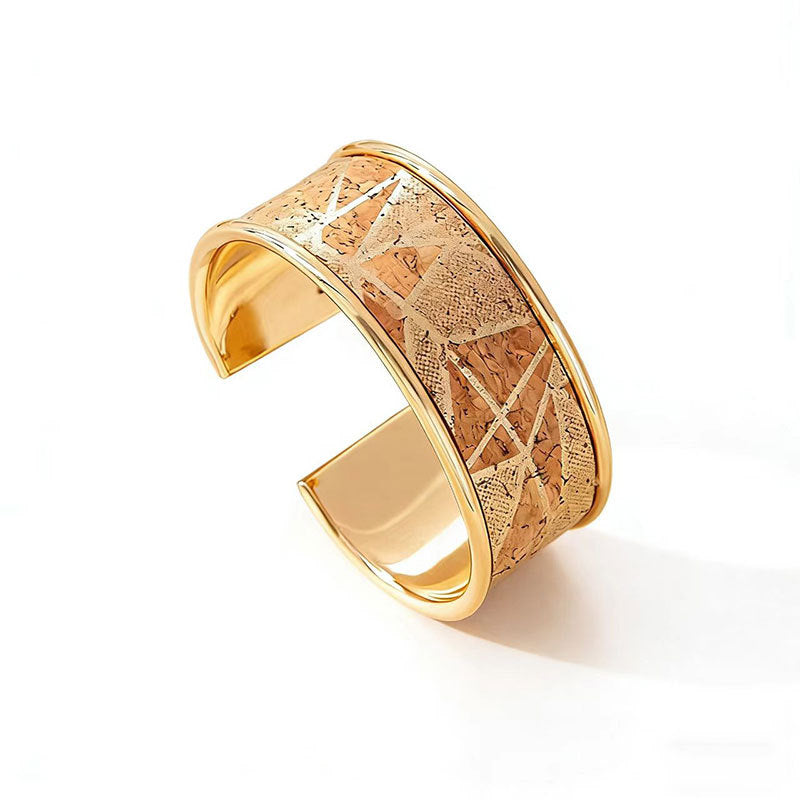 Wholesale Graffiti Cartoon flower Wide Edge Open Bracelet