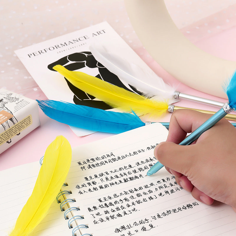 Wholesale Plastic Goose Feather Gel Pen