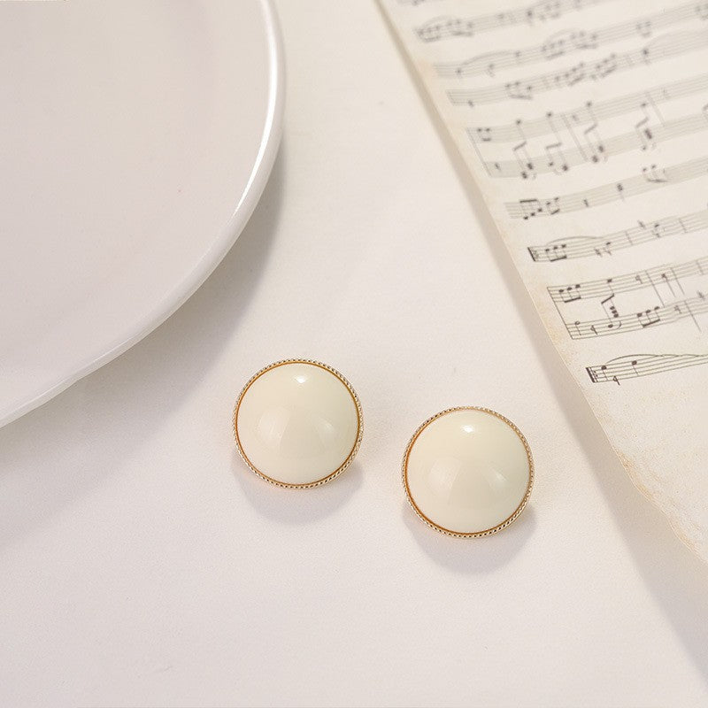 Wholesale French Retro Vintage Flower Pearl Earrings