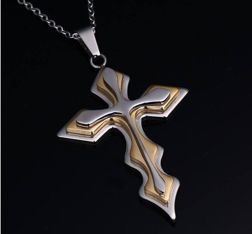 Wholesale Men's Metal Pendant Cross Necklace