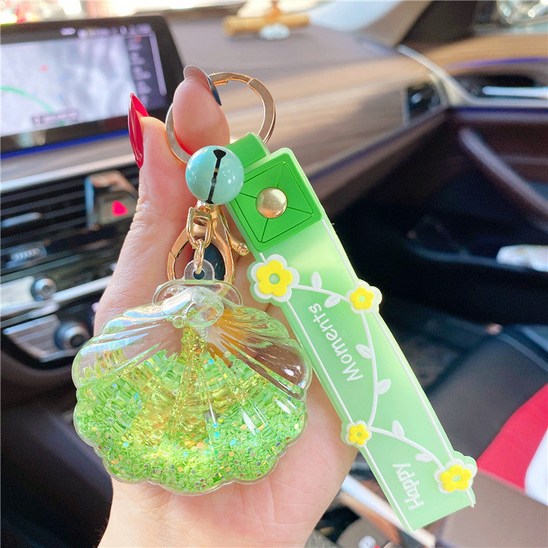 Wholesale Starfish Floating Bottle Acrylic Liquid Keychain