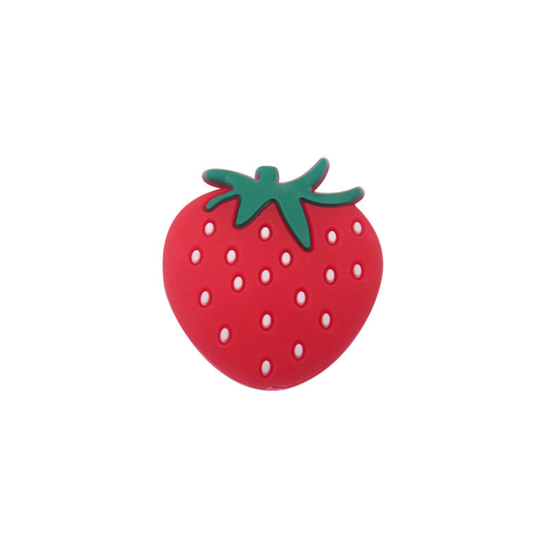 Wholesale 3-pack cartoon strawberry silicone DIY accessories