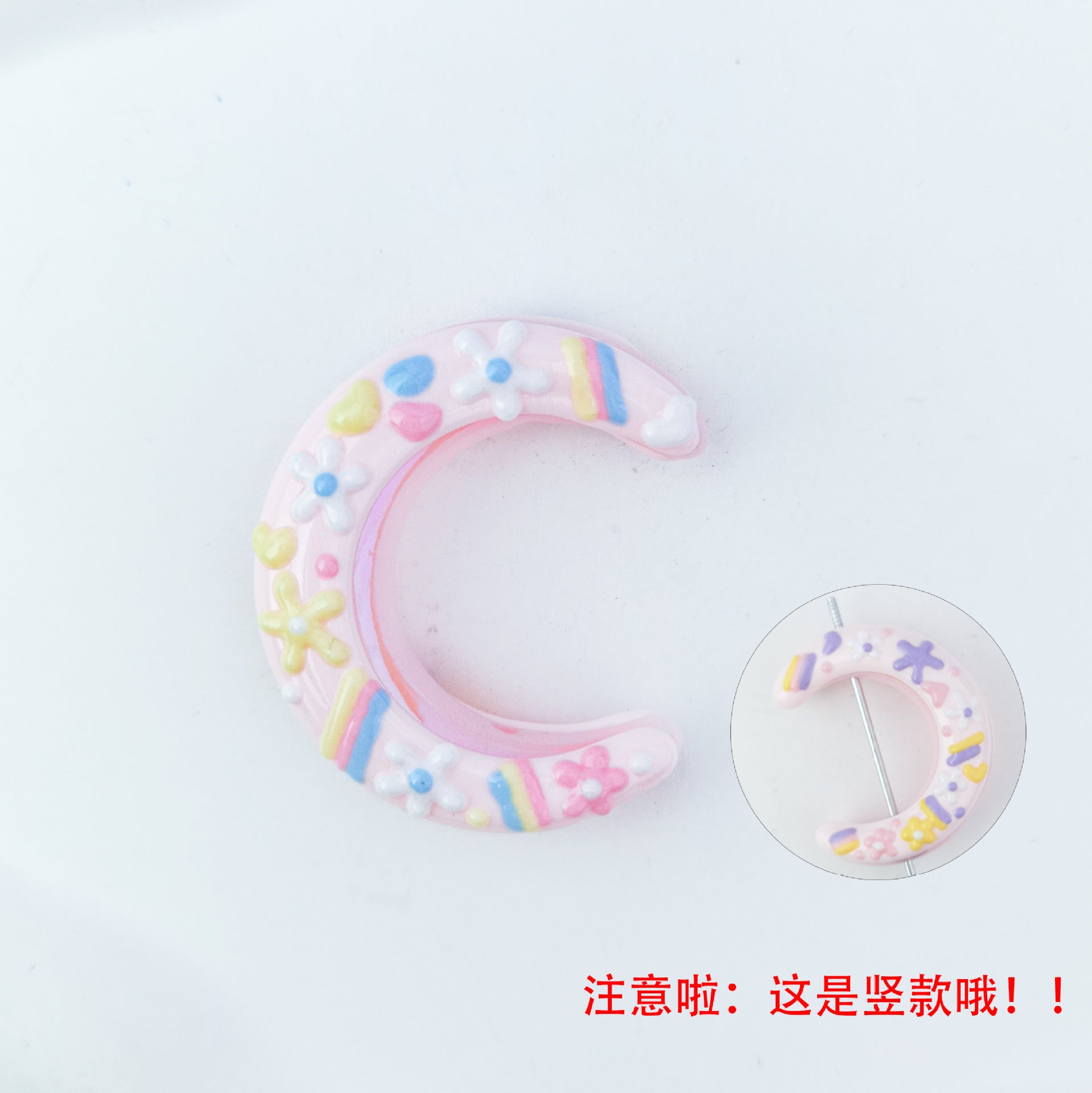 Wholesale 5pcs Heavy Oil Hand Painted Beads  Cartoon Cute Macaron  Acrylic Beads
