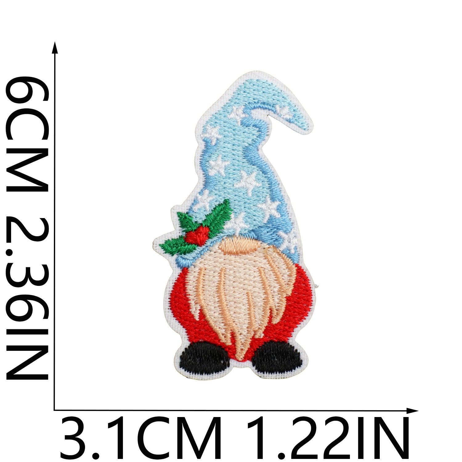 Wholesale Polyester Iron On Christmas Embroidered Patches Bells Stars Cartoon Design For Clothing DIY