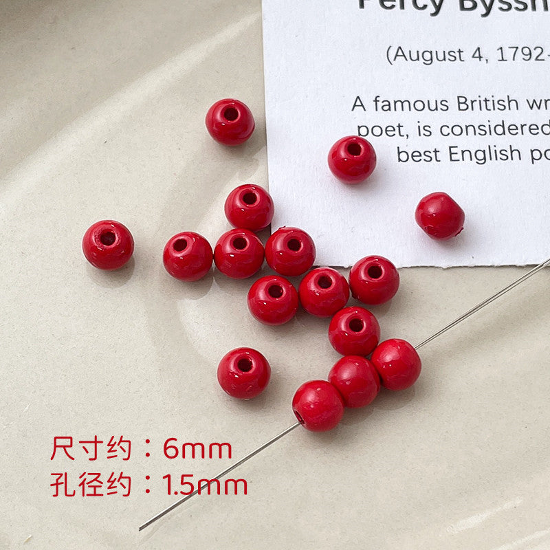 Wholesale 10pcs Dopamine Christmas Series Colorful Love Gift Box Beads