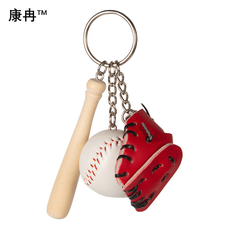 Wholesale Mini Cross-border Explosions Baseball Keychain Bag Pendant Softball Gloves Softball Baseball Pendant