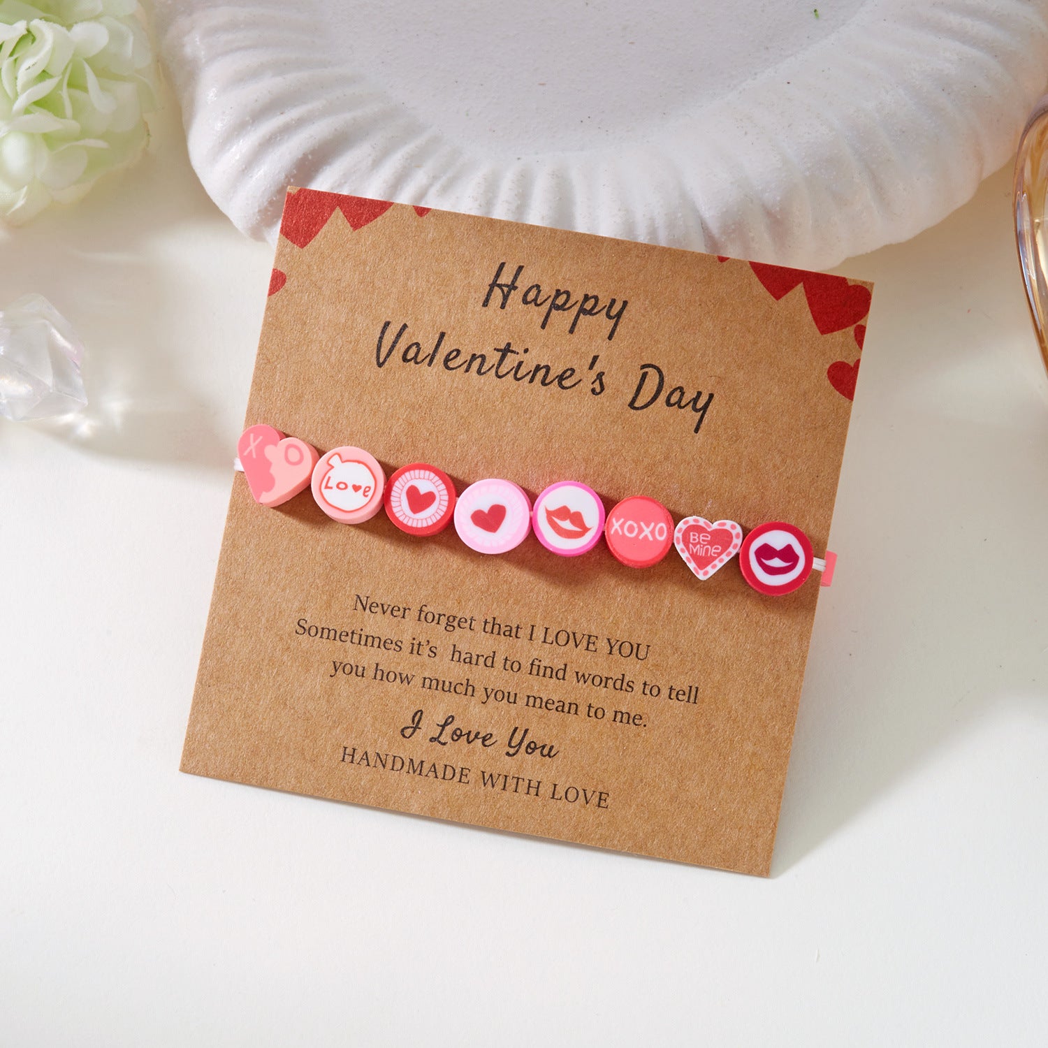 Wholesale Soft Ceramic Valentine' s Day Multi Color Love Bracelet