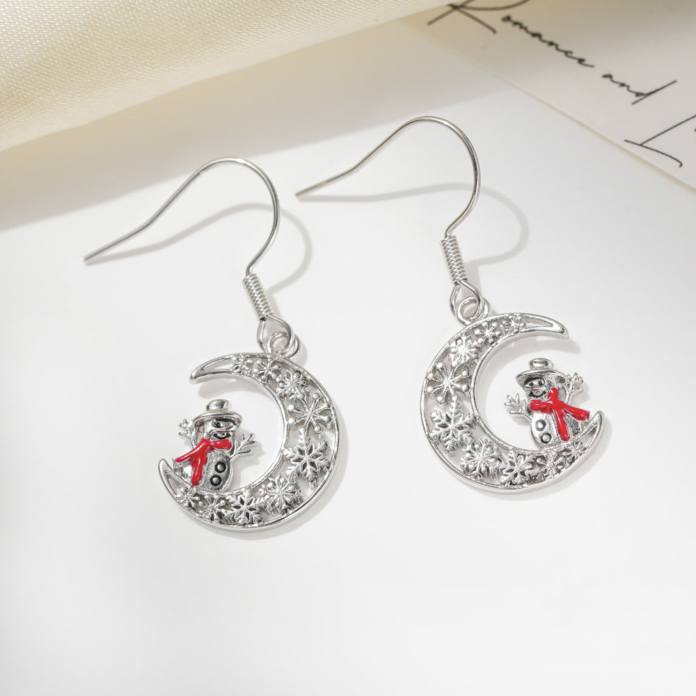 Wholesale Fun and playful snowman earrings for Christmas this winter