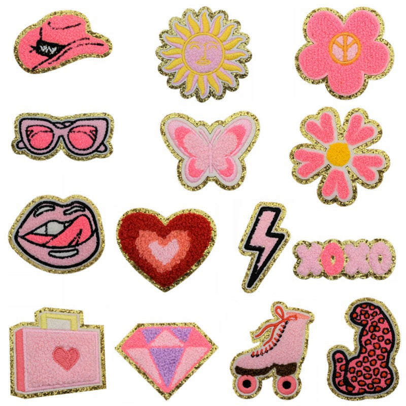 Wholesale Embroidered Patch Set Of 14 Decorative Fashion Accessory For Bags Clothing Gift Boutique Resale