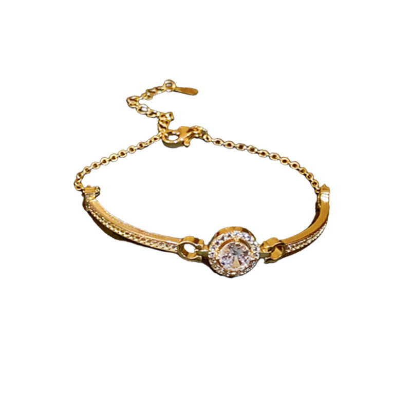 Wholesale Zircon Round Patchwork Bracelet