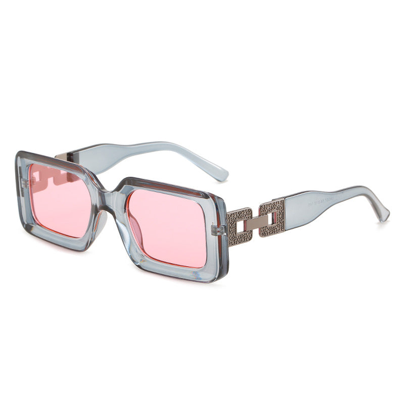 Wholesale Square Fashion Diamond Chain Small Frame Sunglasses