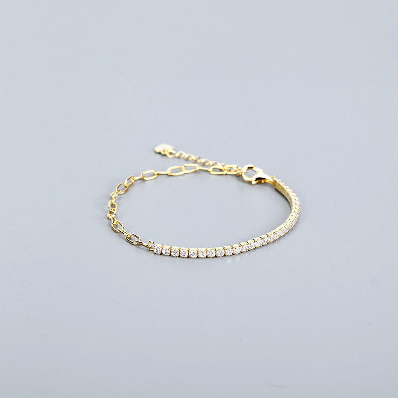 Wholesale 925 Pure Silver Haoshi Spliced Chain Bracelet