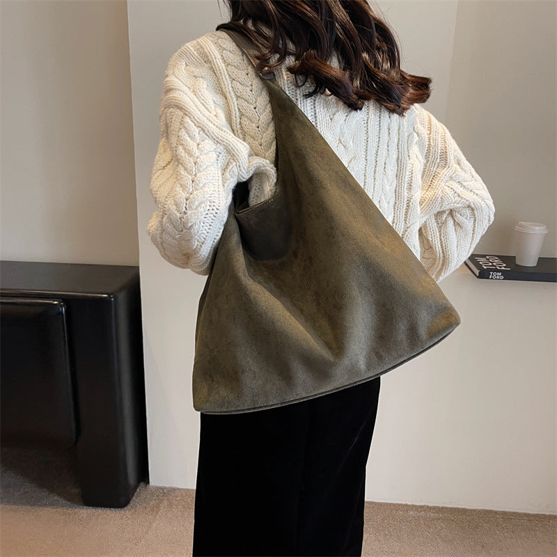 Wholesale Large capacity vintage velvet tote shoulder bag
