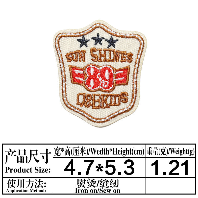 Wholesale DIY Embroidery Patch Cute Rabbit Round Badge Hat Clothes Decoration FS