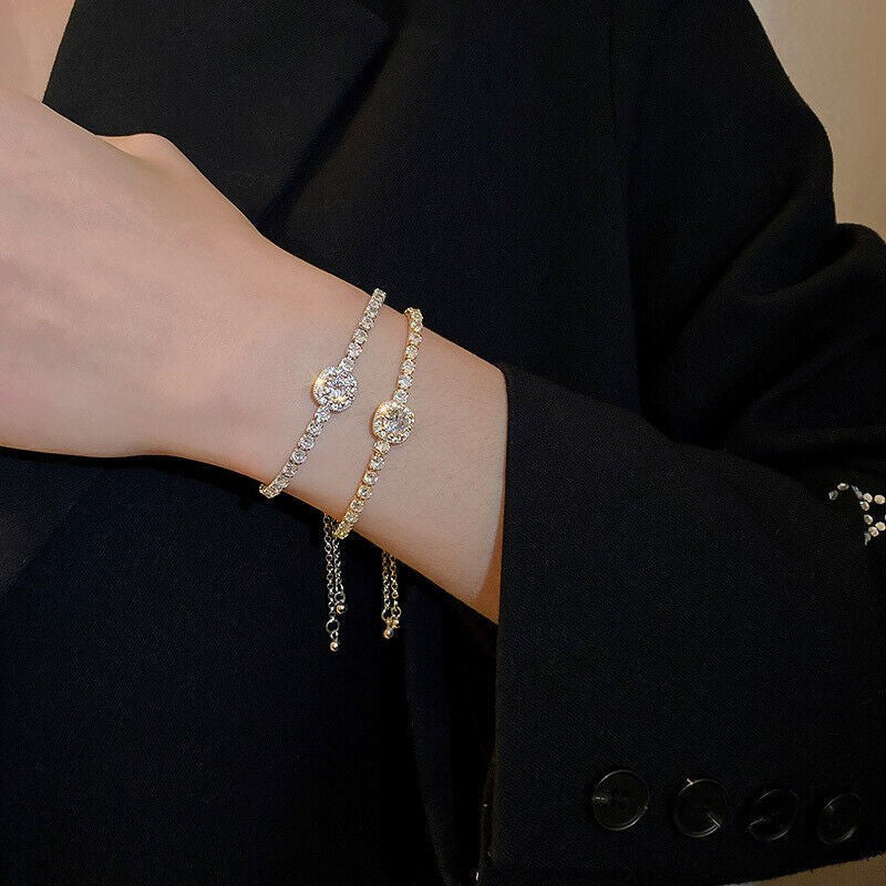 Wholesale rose gold love zircon bracelet simple alloy diamond ladies bracelet