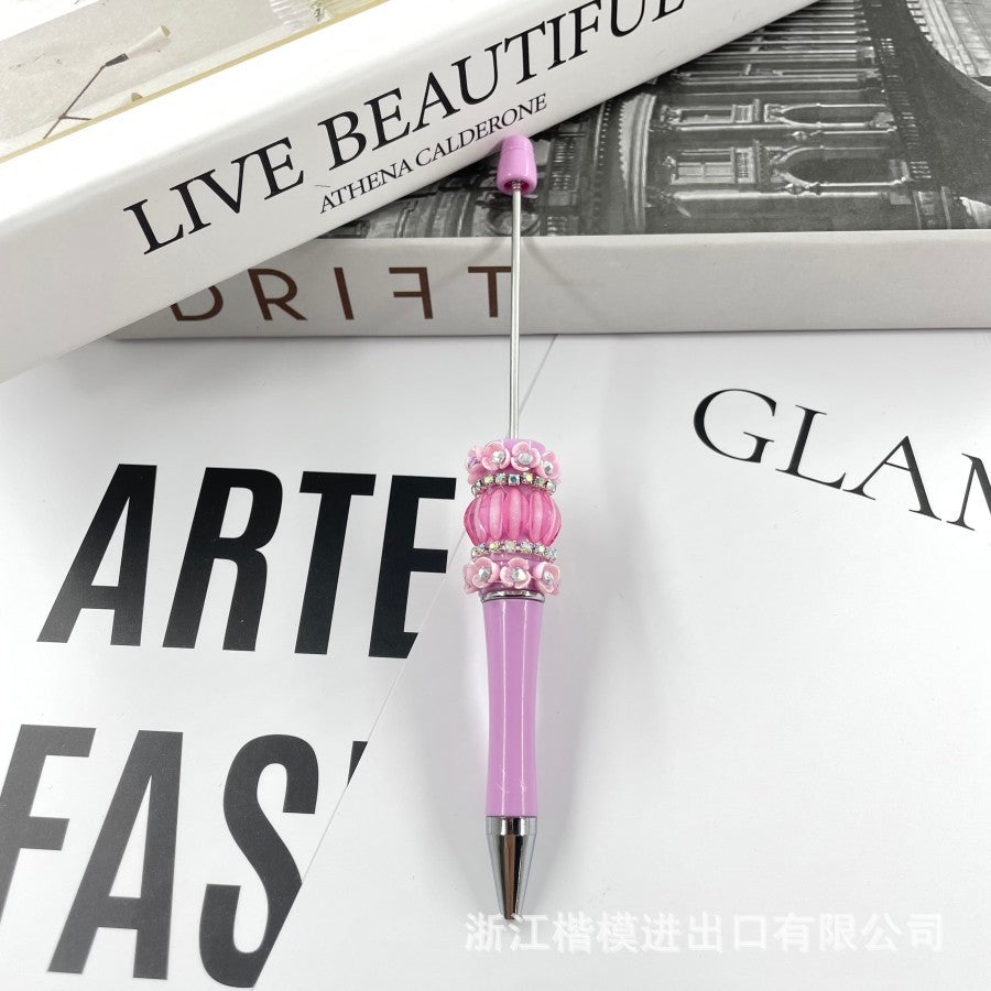 Wholesale Cute Petal Beadable Pen Personalized Cartoon Beadable Pens