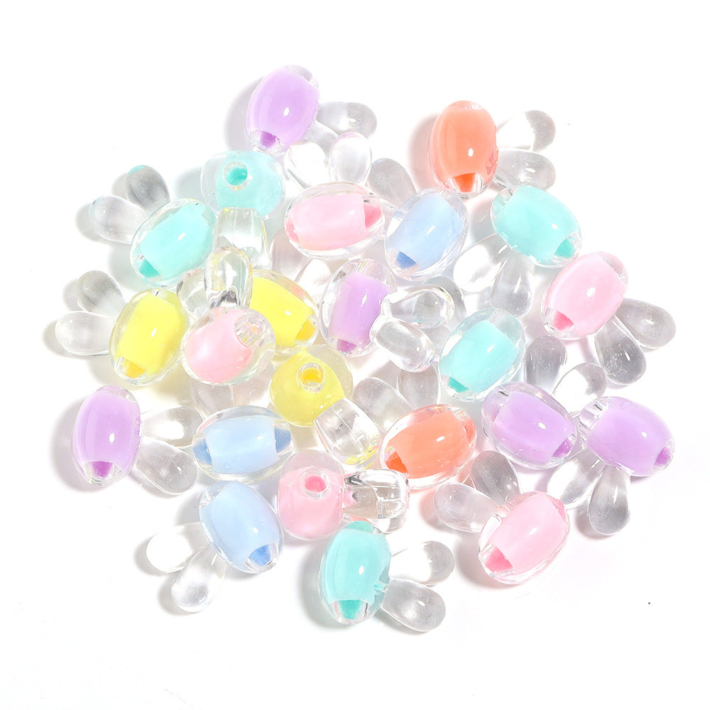 Wholesale Acrylic Transparent Candy Colored Flower Beads