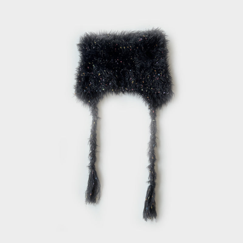 Wholesale Dopamine Color Dotted Tie Cute Bear Wool Hat