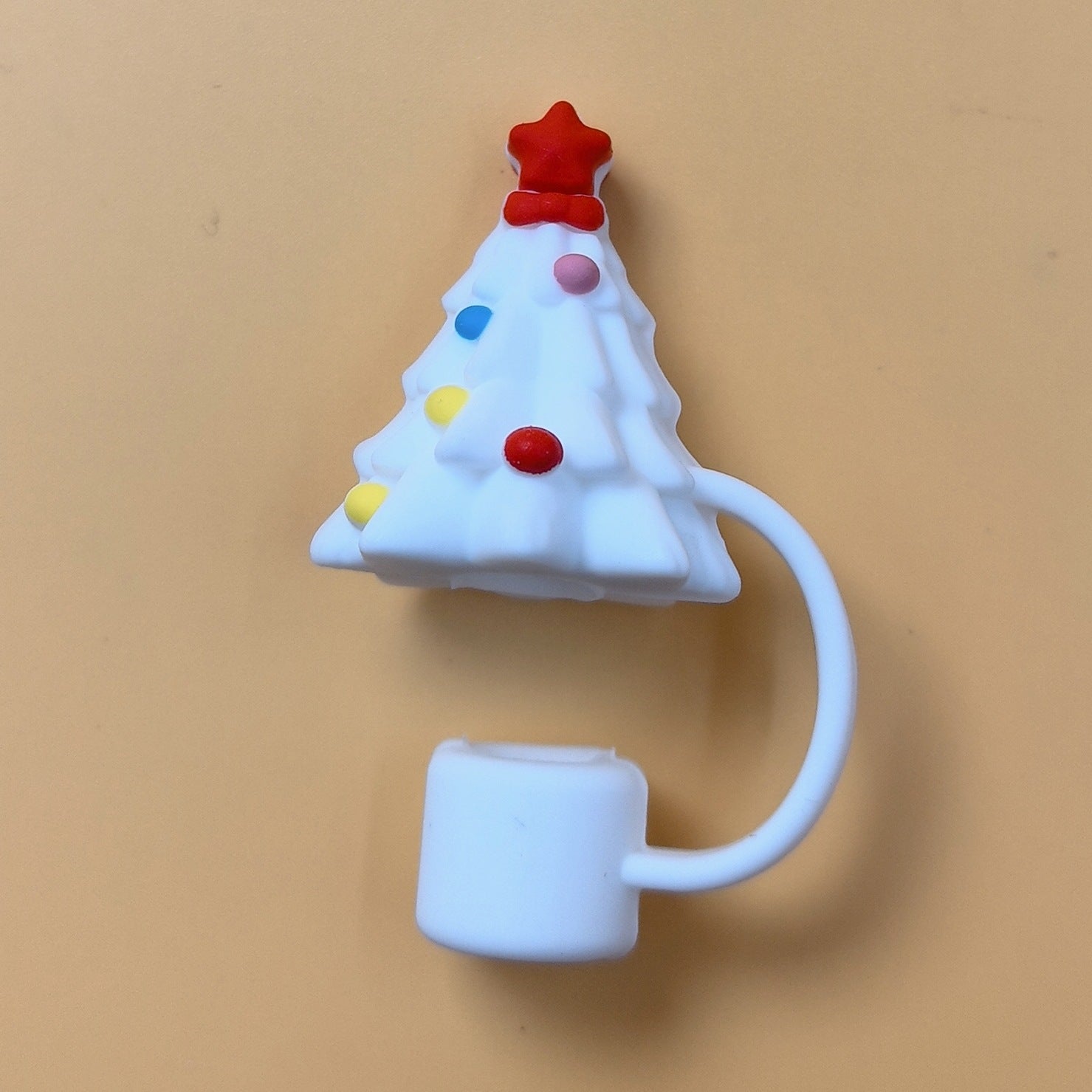 Wholesale 10pcs New Water Cup Accessories Christmas Silicone Straw Cover Dust Stopper