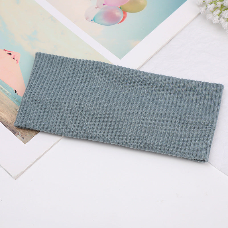 Wholesale Wide Cross Knot Solid Knit Headband