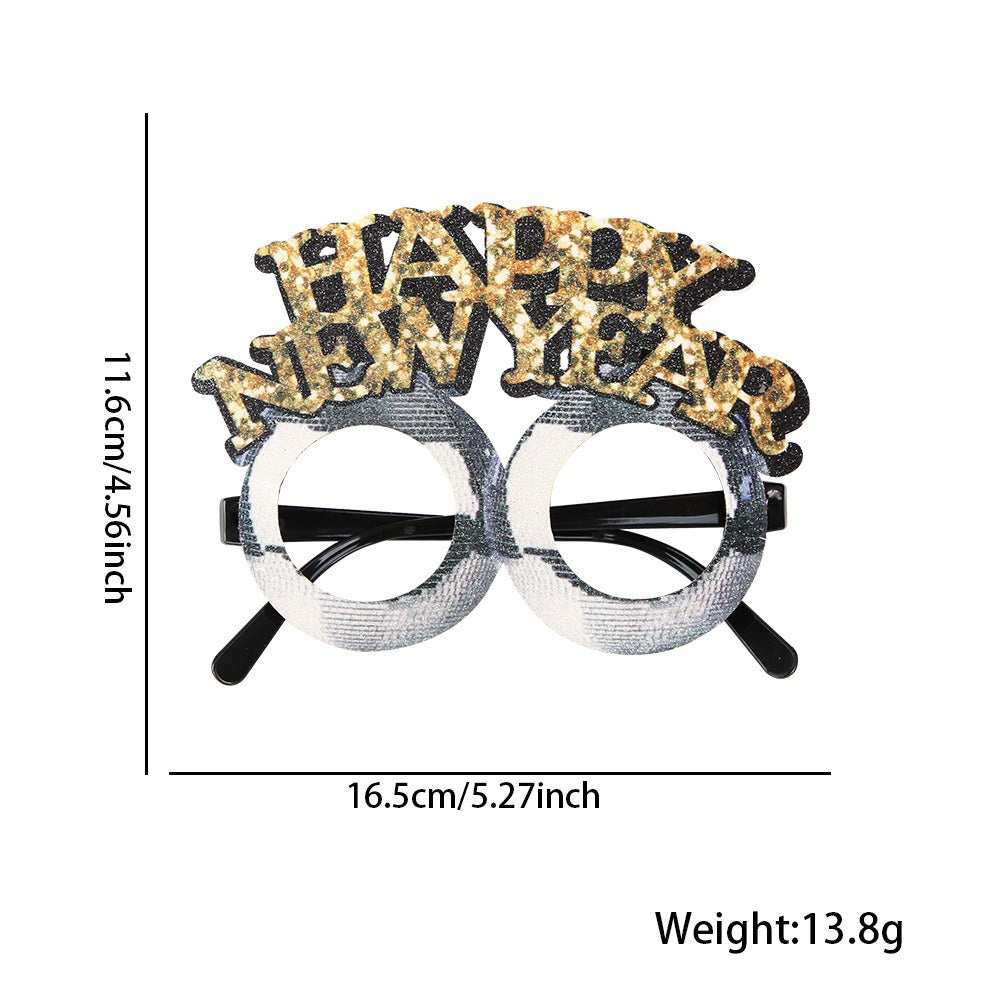 Wholesale 2025 Black Gold Glasses Party Dress up Fireworks Glasses Frame Decorations