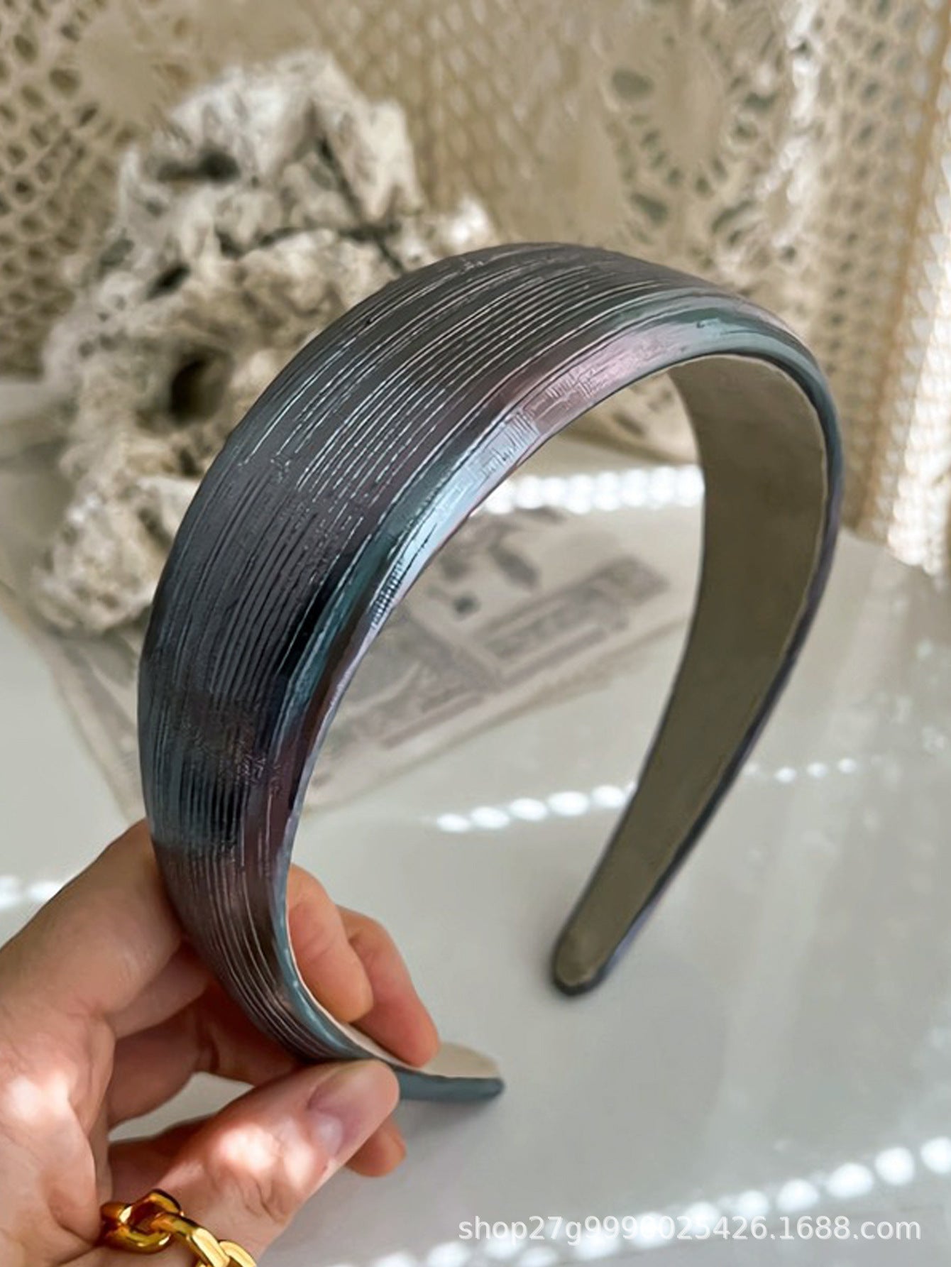 Wholesale metal color widened thickened high Skull top simple headband