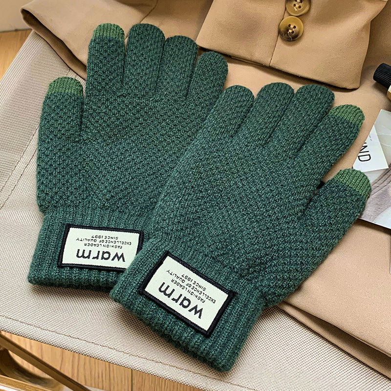 Wholesale Warm and Cold Resistant Knitted Wool Touch Screen Gloves