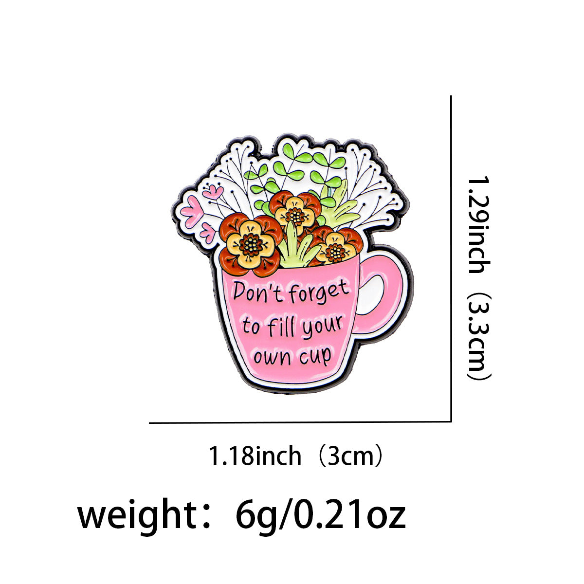 Wholesale Skull Flower Quote Brooch Cartoon Metal Badge Accessory