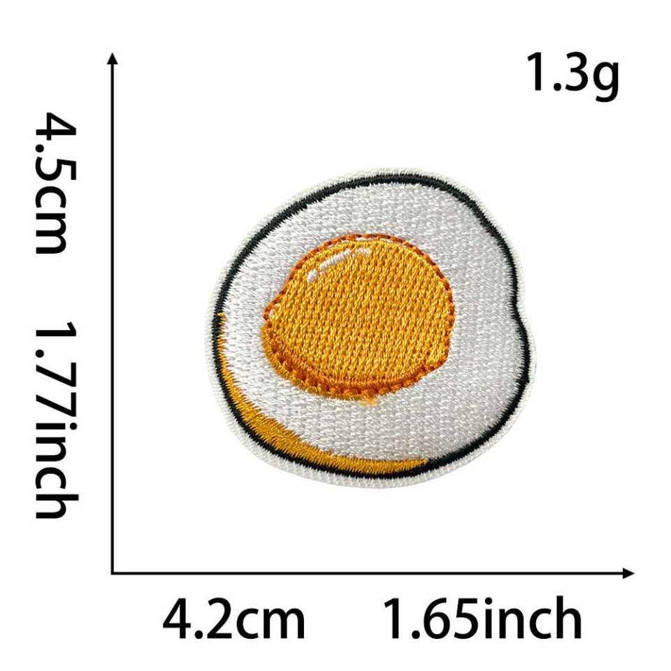Wholesale Cute Food Embroidered Patch For Clothes Milk Tea Cake Snack Applique Fashion Accessory For DIY Decor