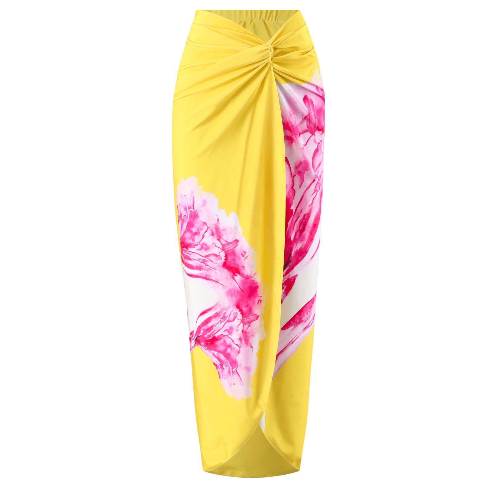 Wholesale One-piece Tight Slimming Large Flower Swimsuit Chiffon Long Skirt Suit