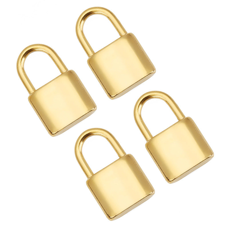 Wholesale 5PCS/PACK Stainless Steel Small Lock Pendants DIY Necklace Accessories
