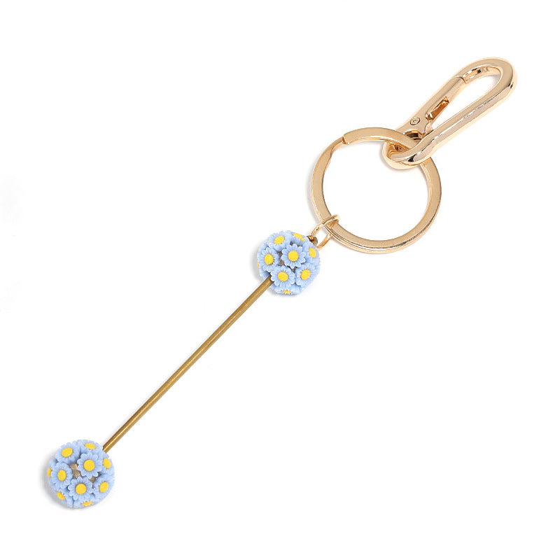 Wholesale 5pcs Original Heavy Industry DIY Rhinestone Flower Metal Key Lobster Clasp Accessories Pendant