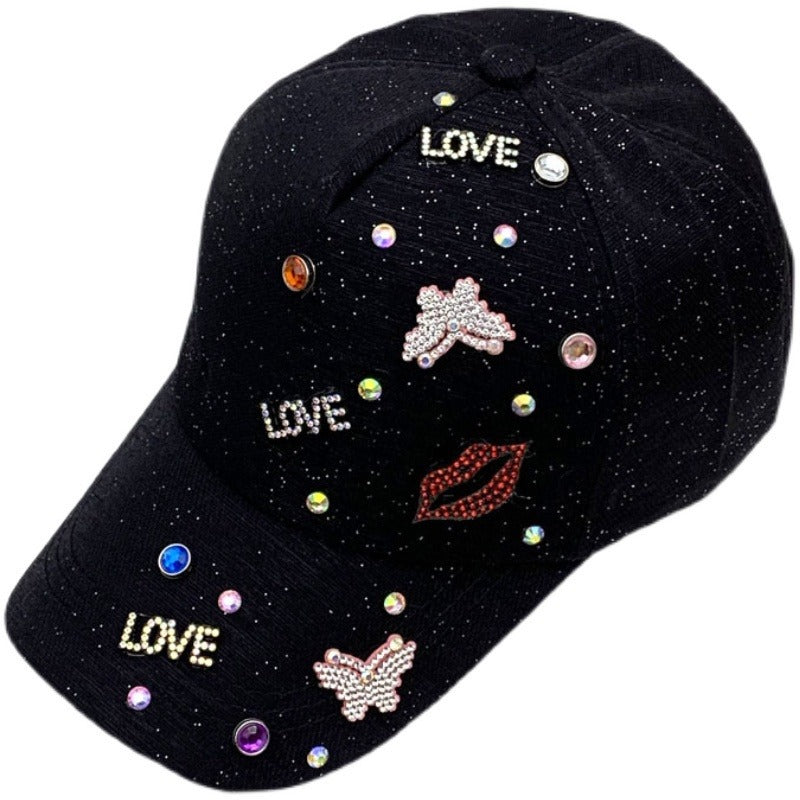 Wholesale Rhinestone Versatile Sun Visor Baseball Cap