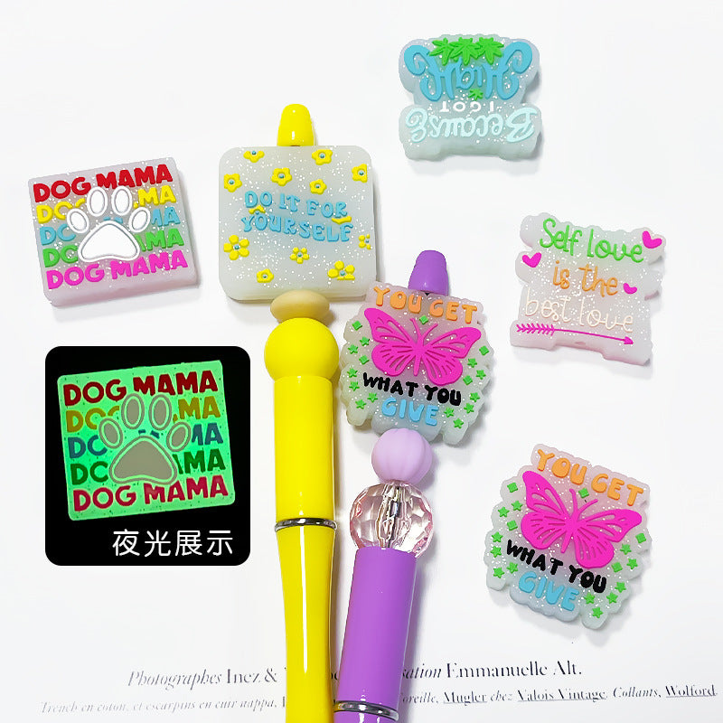 Wholesale 10pcs/pack  Silicone luminous beads flashing DIY beads