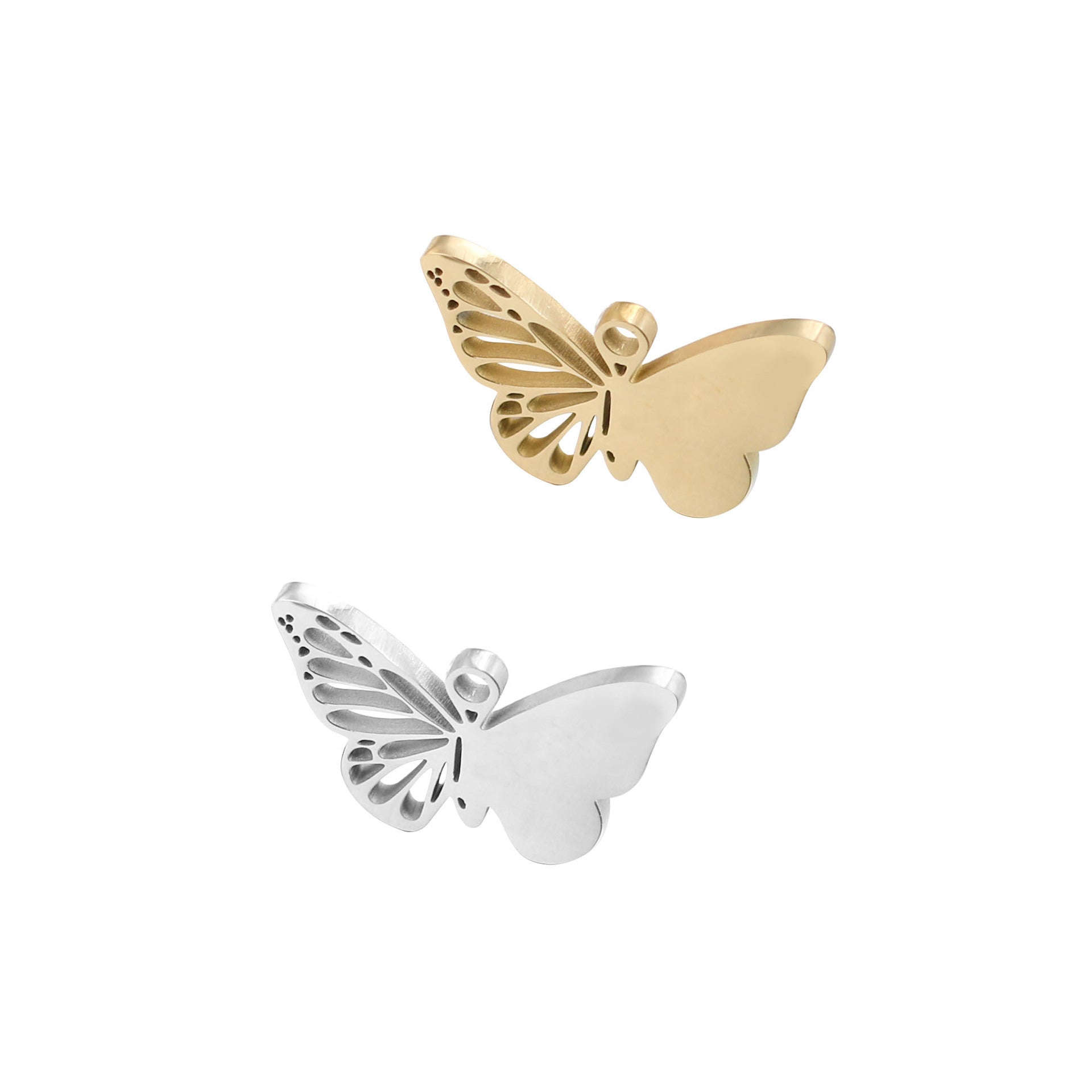 Wholesale Stainless Steel Mirror Creative Hollow Butterfly Diy Pendant