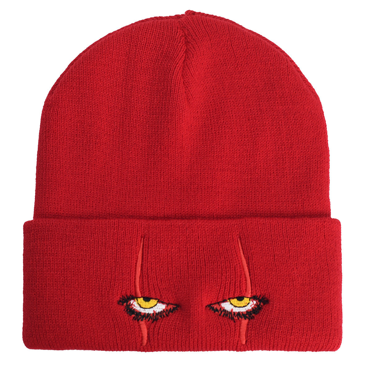 Wholesale Scary Clown Eyes Knitted Warm Pullover Beanie