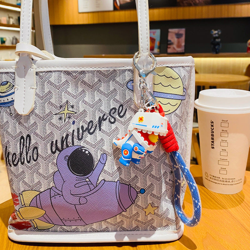 Wholesale Cartoon Mecha Dinosaur Figure Silicone Keychain