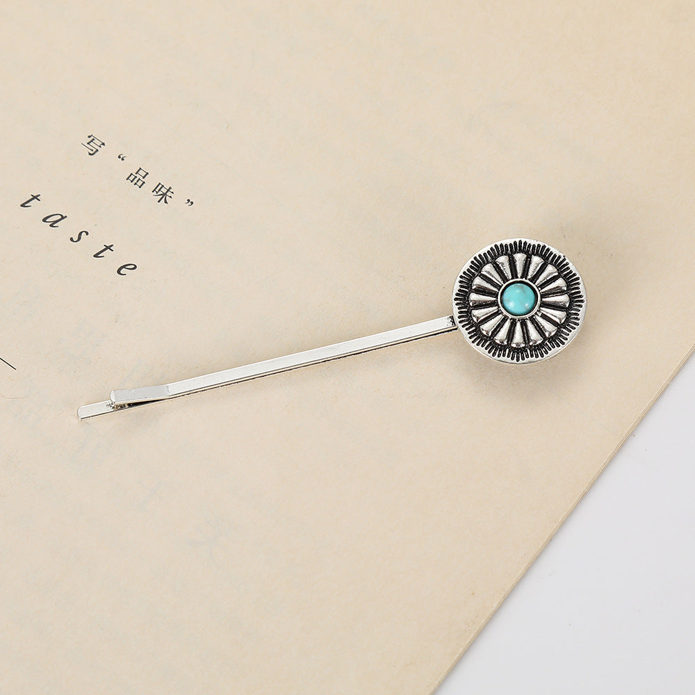Wholesale retro turquoise hairpin suit simple personality trend hair clips
