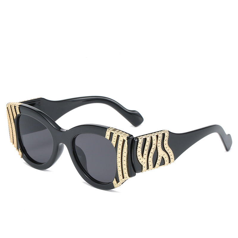 Wholesale Heavy metal retro sunglasses outdoor sun protection sunglasses