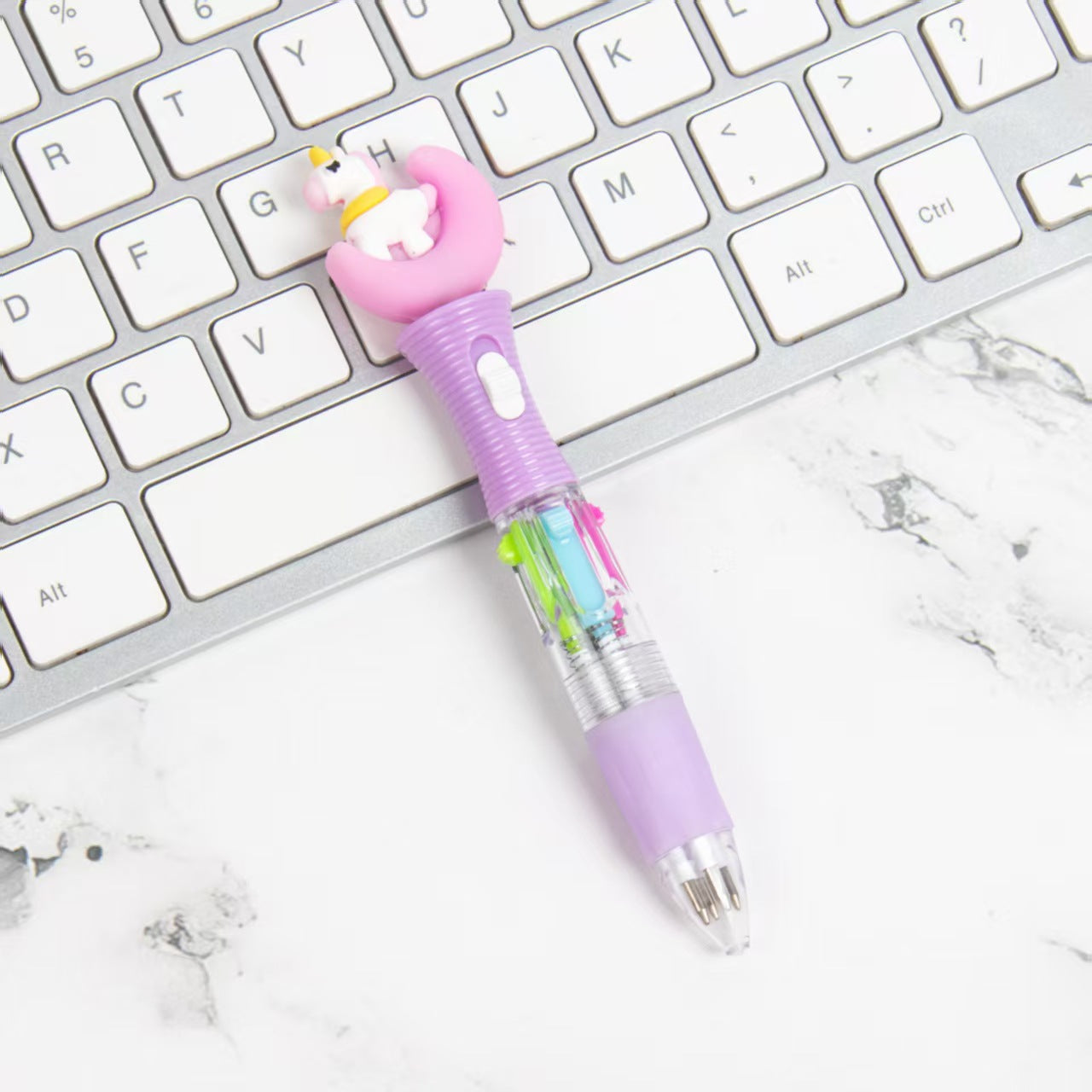 Wholesale 2pcs  Supply Cartoon Mini Four Color Pen special