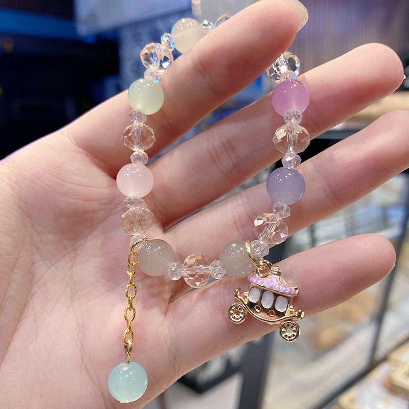 Wholesale Kids Cute Crystal Student Style Cartoon Girlfriend Bracelet