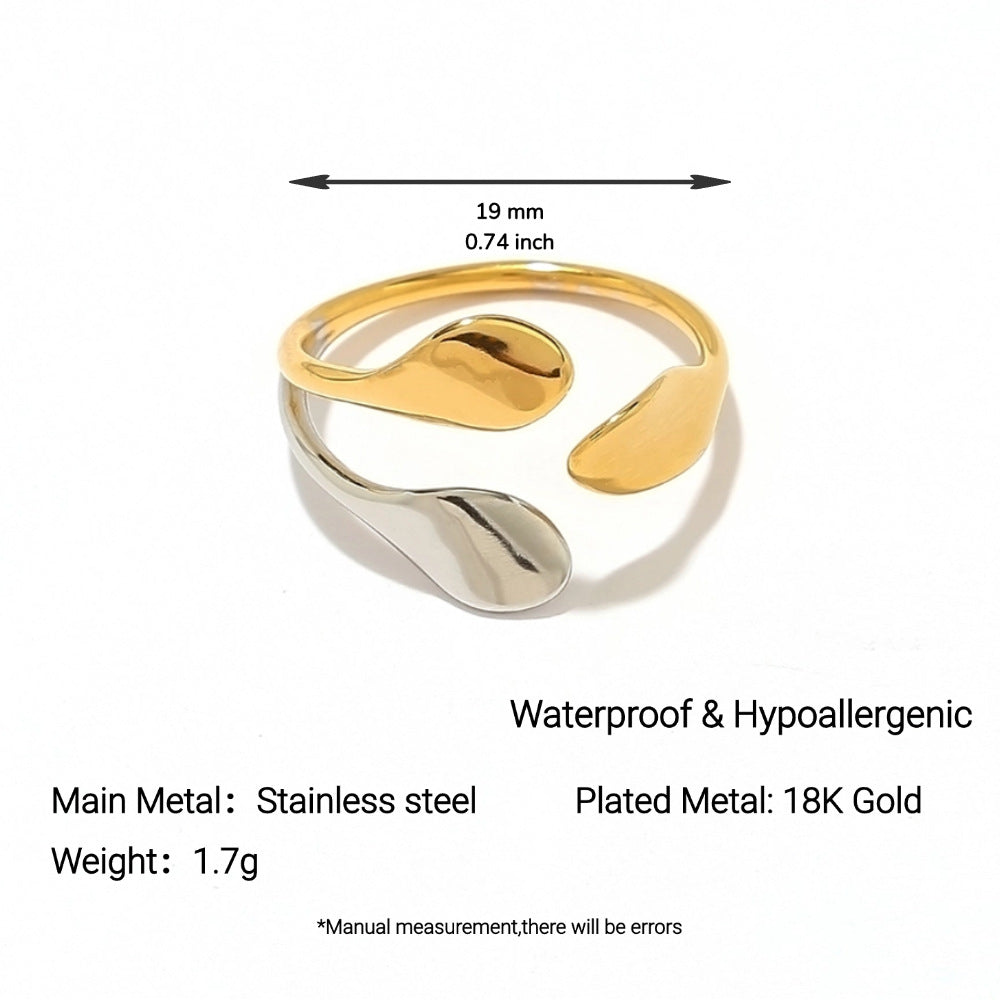 Wholesale Stainless Steel Ring Luxury Gold Non-Fading Female Opening Ring