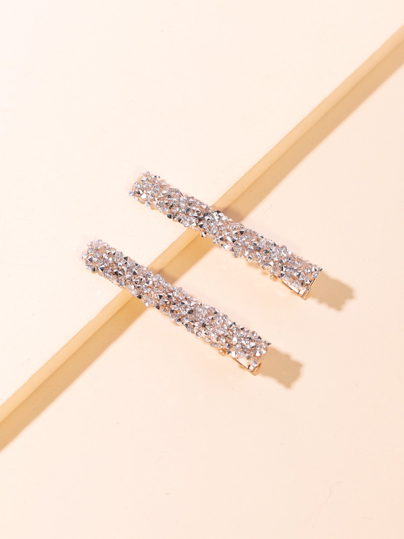 Wholesale New Simple and Fashionable One-word Duckbill Clip Internet Popular Full Diamond Super Flash Bangs Side Clip Hair Accessories Hair Clip