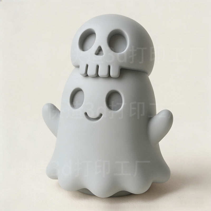 Wholesale 3D White Skull Ghost  Desktop Ornament,  Modern Minimalist Home Decor