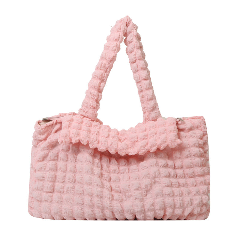 Wholesale Pleated Bubble Bag Hand Shoulder Bag