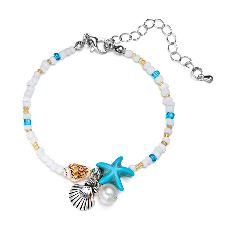 Wholesale Natural style starfish shell bracelet