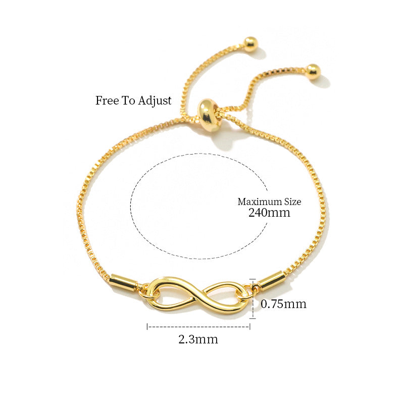 Wholesale Fashion all-match titanium steel bracelet women's European and American new 18K gold stainless steel love bracelet high sense