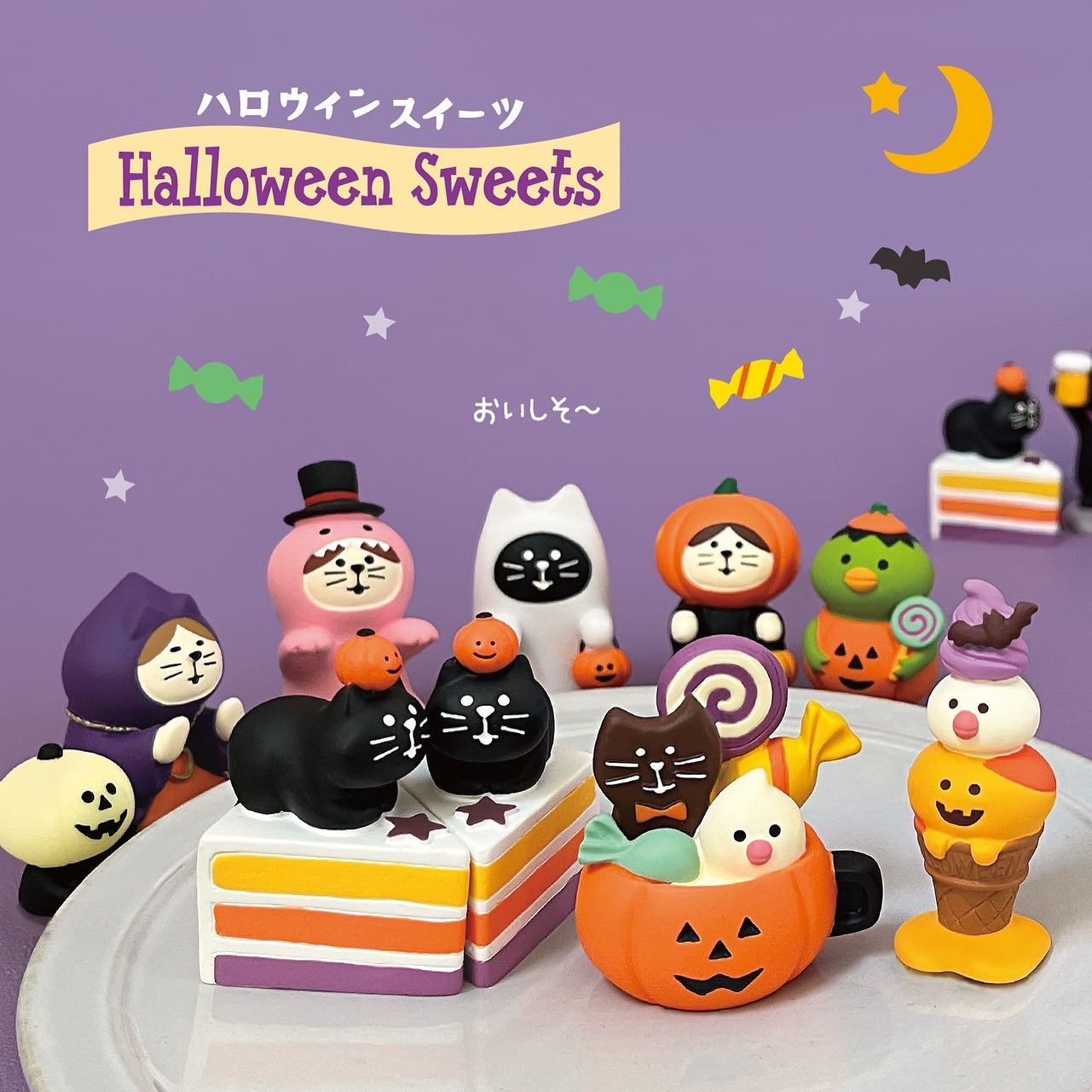 Wholesale  Themed Clown Cat Pumpkin Miniature Resin Scene Ornament For Home Decor Gift