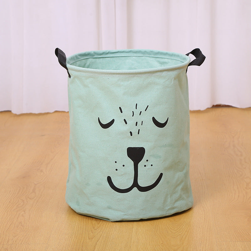 Wholesale Canvas Circular Foldable Dirty Clothes Basket