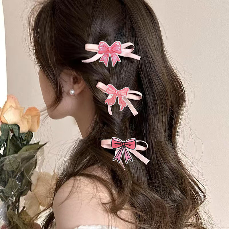 Wholesale Handmade Decorative Embroidered Cloth Sticker Bow Patch